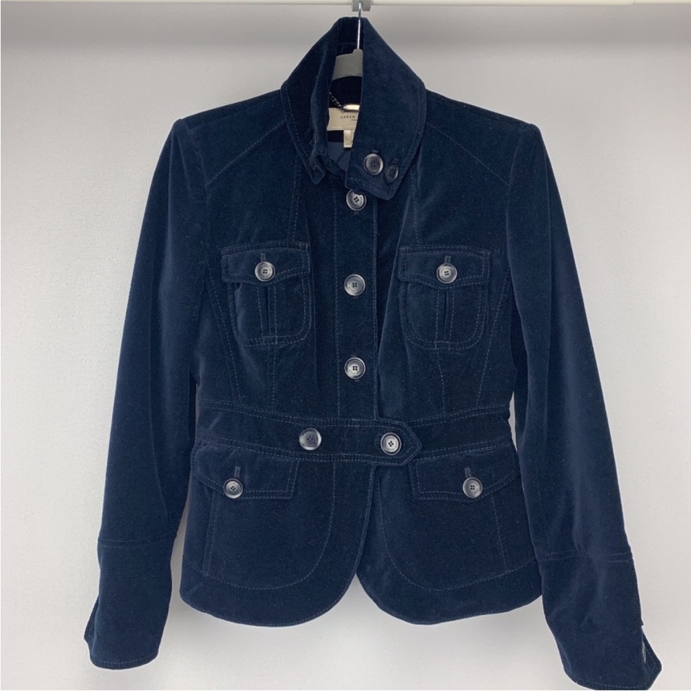 Karen Millen velour military style jacket